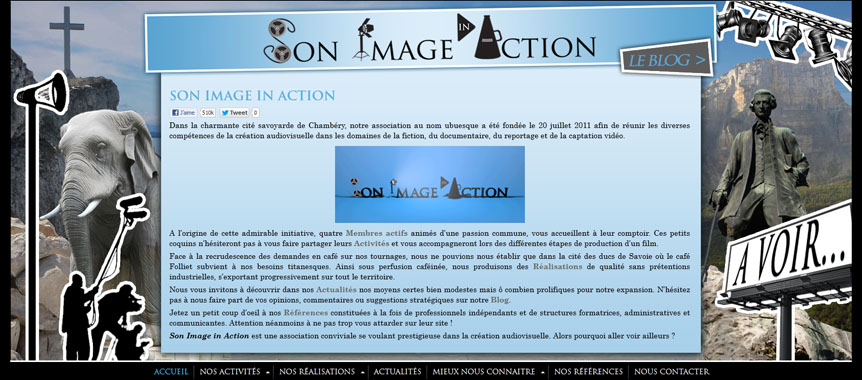 Web Site, Son Image In Action